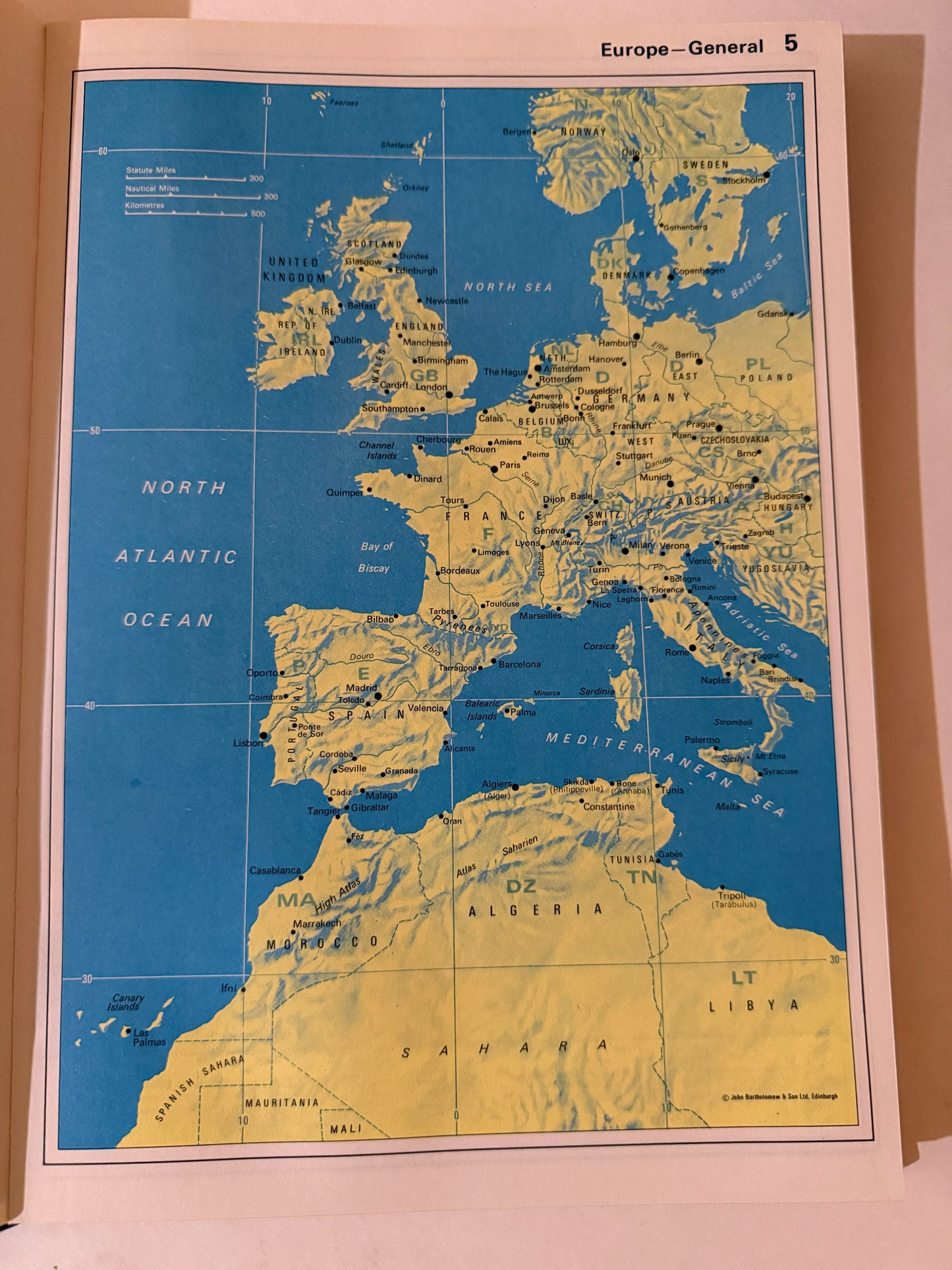 Road Atlas Europe (1970) – Handcrafted Travel Journal-Red Barn Collections