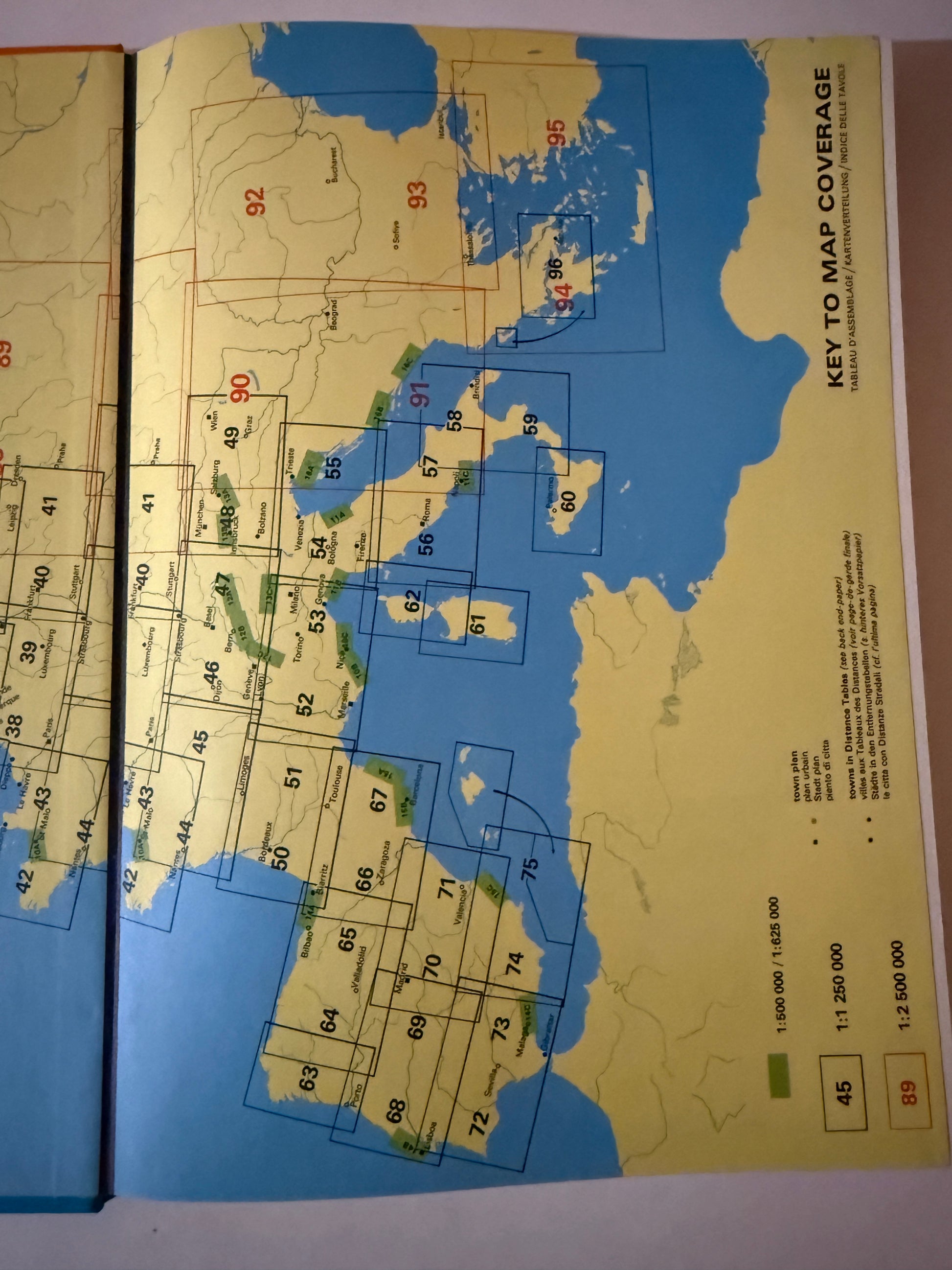 Road Atlas Europe (1970) – Handcrafted Travel Journal-Red Barn Collections