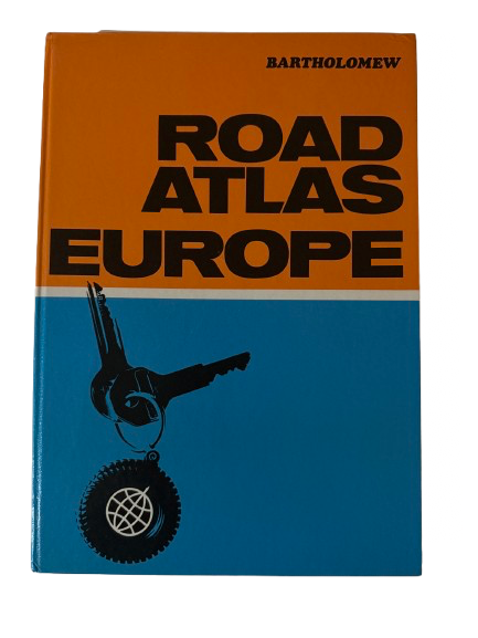 Road Atlas Europe (1970) – Handcrafted Travel Journal-Red Barn Collections