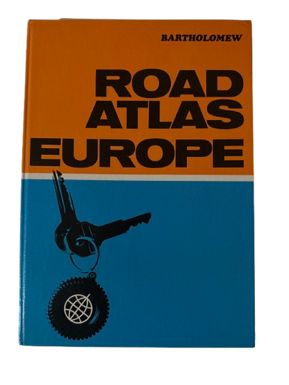 Road Atlas Europe (1970) – Handcrafted Travel Journal-Red Barn Collections