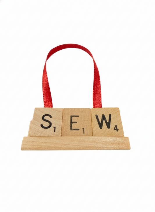 SEW Scrabble Ornament-Red Barn Collections
