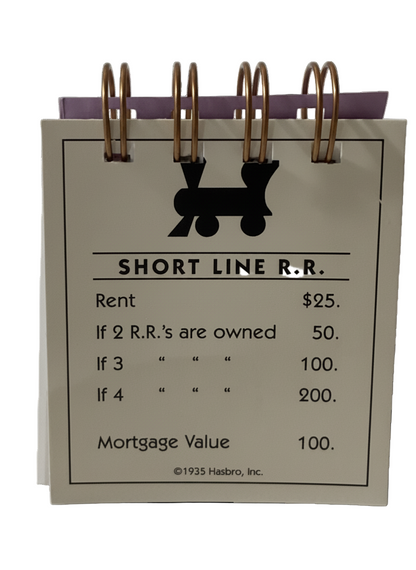 Short Line R. R. Monopoly Mini Journal-Red Barn Collections