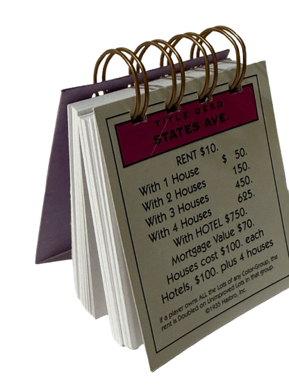 States Ave Monopoly Mini Journal-Red Barn Collections