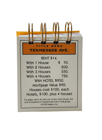 Tennessee Avenue Monopoly Mini Journal-Red Barn Collections