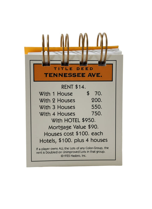Tennessee Avenue Monopoly Mini Journal-Red Barn Collections