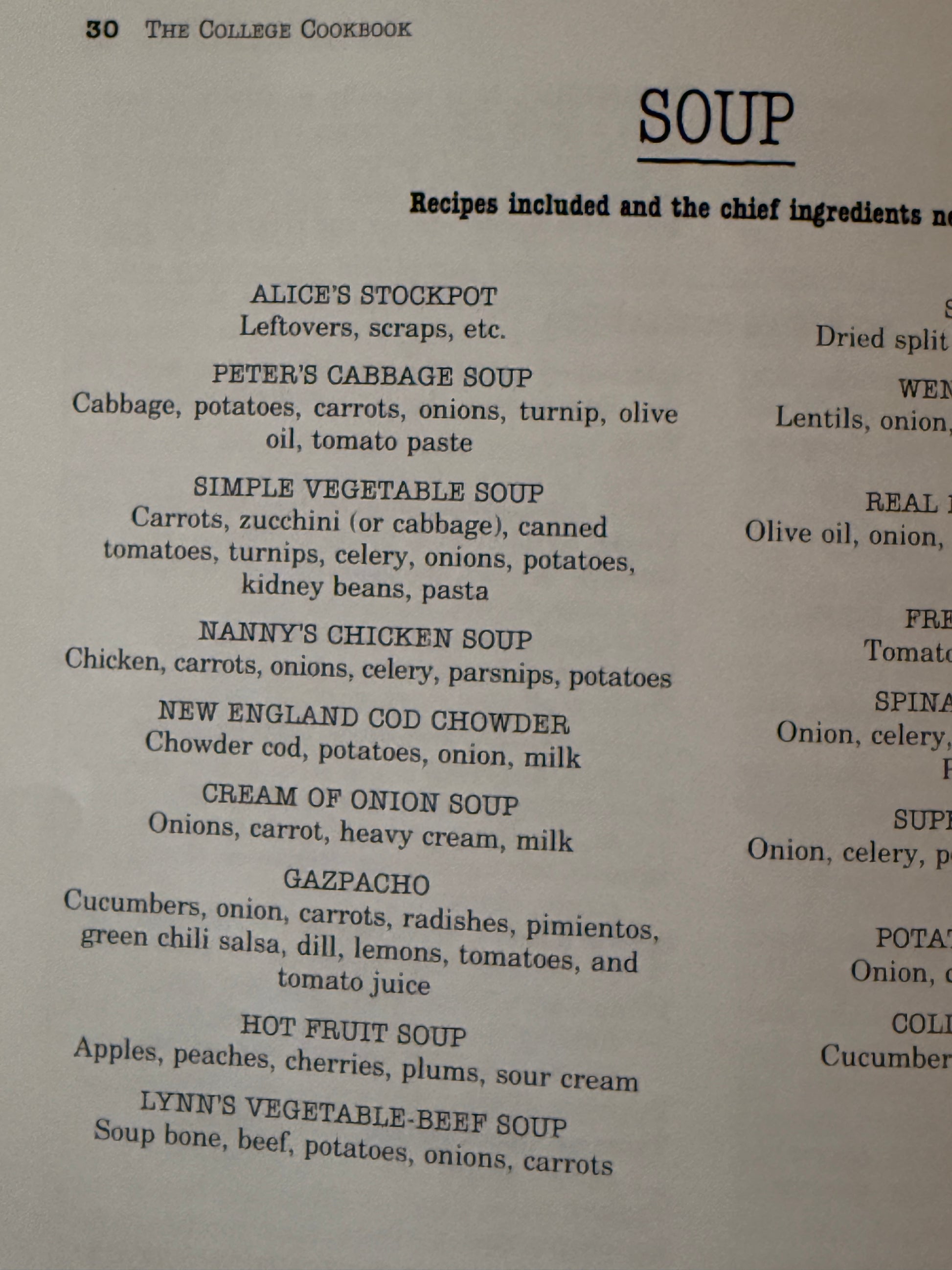 The College Cookbook - 1988-Red Barn Collections