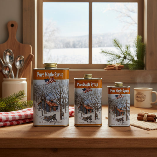 Vermont Maple Syrup – Lithographic Keepsake Tin-Red Barn Collections