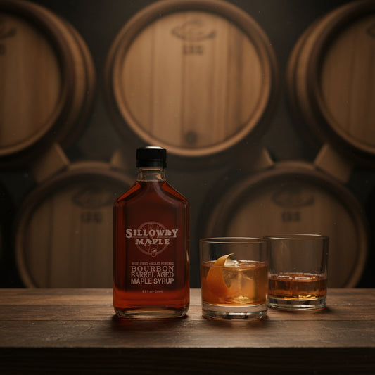 Bourbon Barrel–Aged Vermont Maple Syrup (6.8 oz)-Red Barn Collections