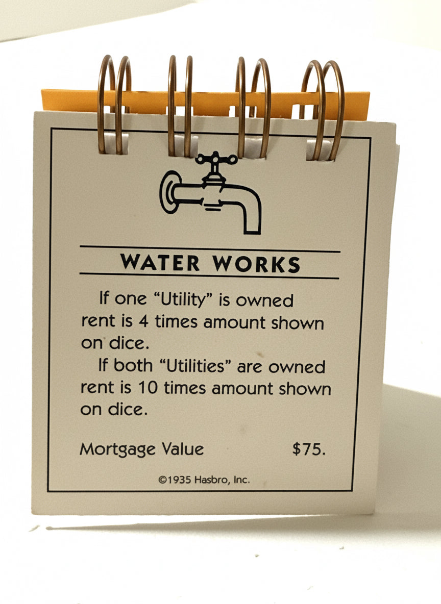 Water Works Monopoly Mini Journal-Red Barn Collections