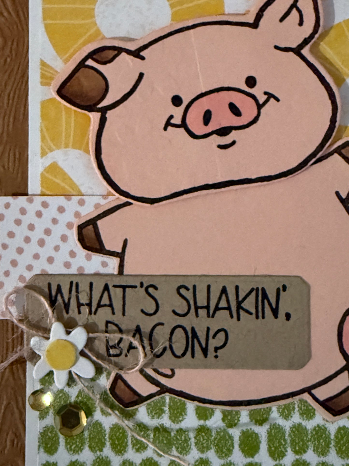 What’s Shakin’, Bacon? - Handmade Card by Anne-Red Barn Collections