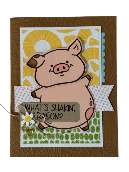 What’s Shakin’, Bacon? - Handmade Card by Anne-Red Barn Collections
