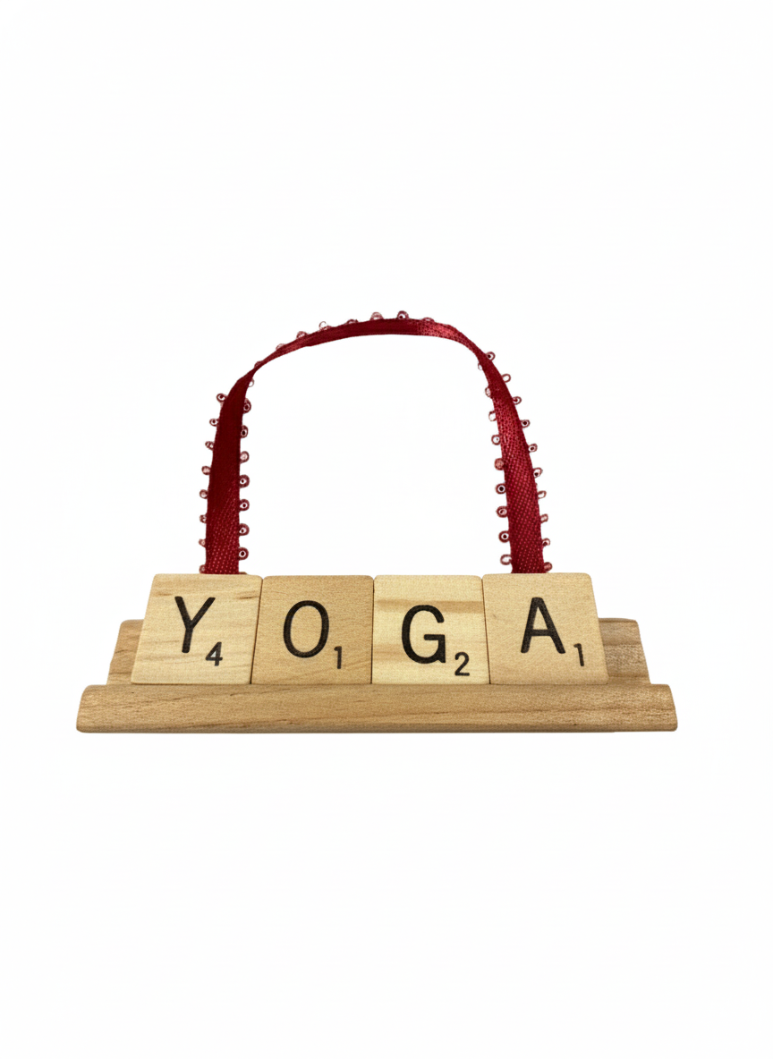 YOGA Scrabble Ornament-Red Barn Collections