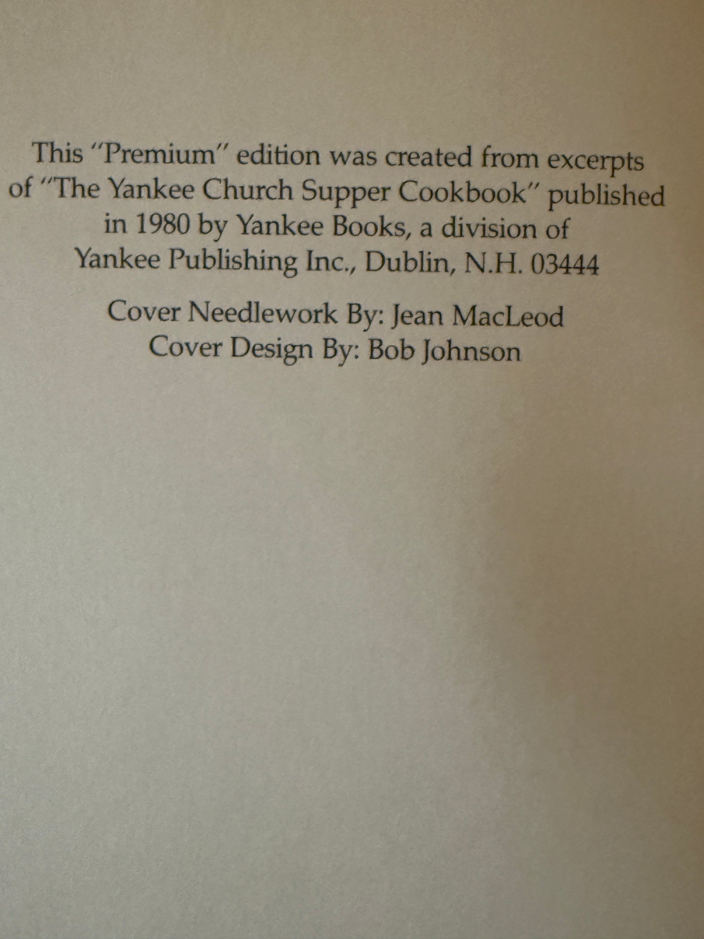 Yankee’s Main Dish Church Supper Cookbook - 1980-Red Barn Collections