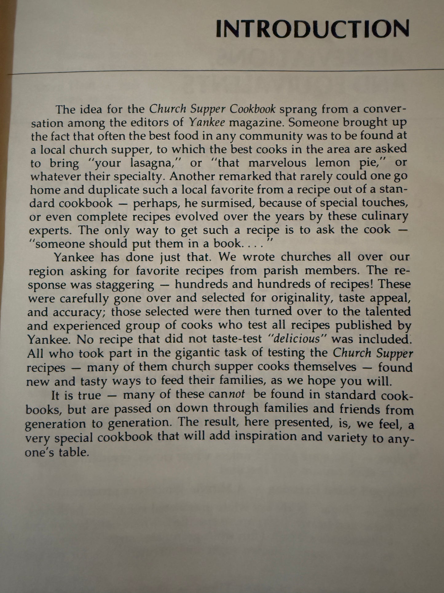 Yankee’s Main Dish Church Supper Cookbook - 1980-Red Barn Collections