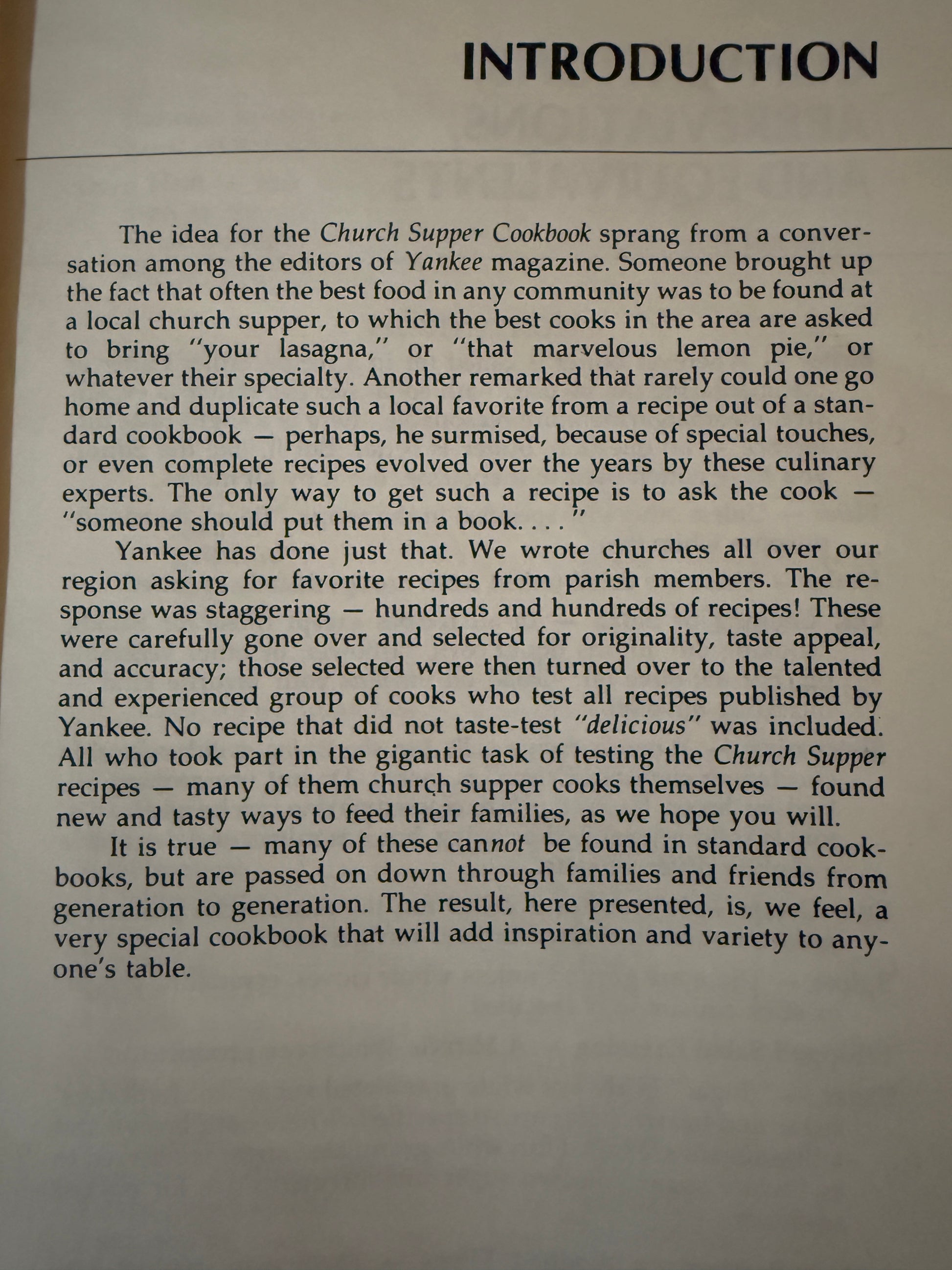 Yankee’s Main Dish Church Supper Cookbook - 1980-Red Barn Collections