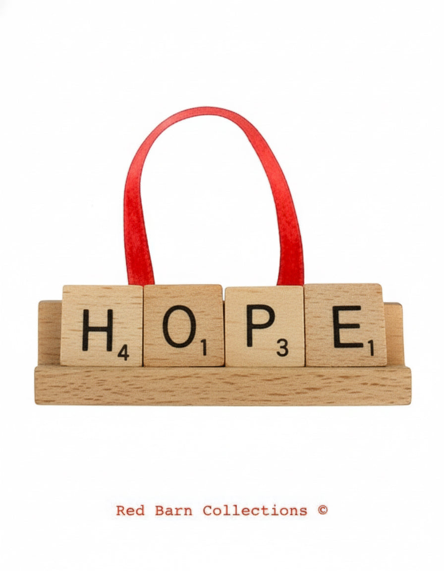 HOPE Scrabble Ornament-Red Barn Collections