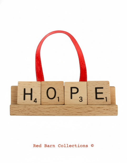 HOPE Scrabble Ornament-Red Barn Collections