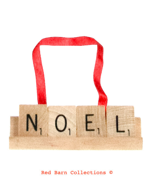 NOEL Scrabble Ornament-Red Barn Collections