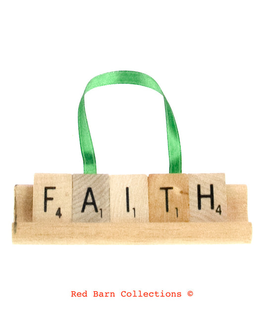 Faith Scrabble Ornament-Red Barn Collections