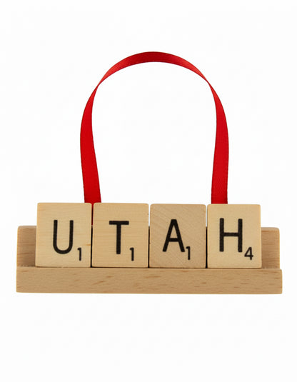 UTAH Scrabble Ornament-Red Barn Collections
